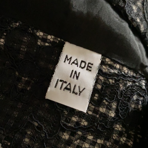 Moschino Cheap & Chic skirt. Black lace over gingham check. Vintage. - Picture 6 of 7